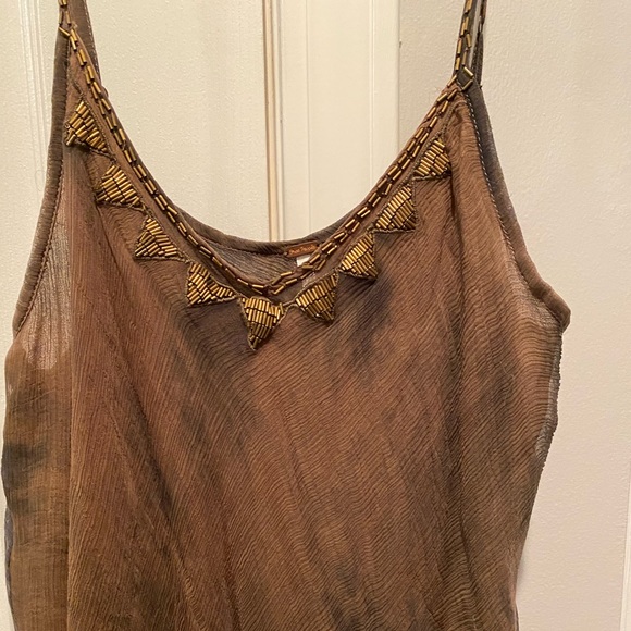 Free People Tie-dye Embroidered Tank - Picture 1 of 6